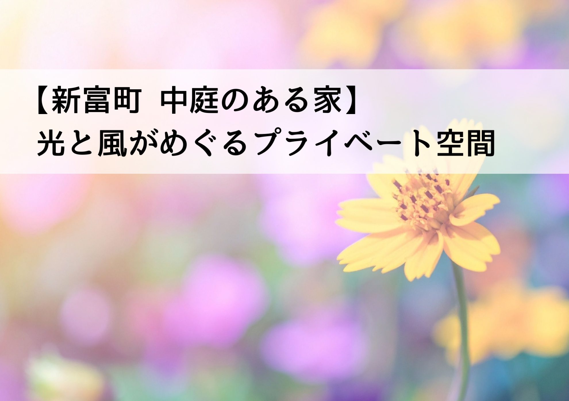 【新富町 中庭のある家】光と風がめぐるプライベート空間
