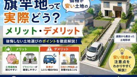 旗竿地って実際どう？価格が安い土地のメリット・デメリット