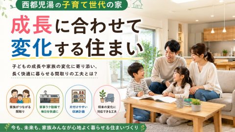 西都児湯の子育て世代の家 成長に合わせて変化する住まい