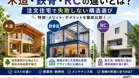 木造・鉄骨・RCの違いとは？注文住宅で失敗しない構造選び
