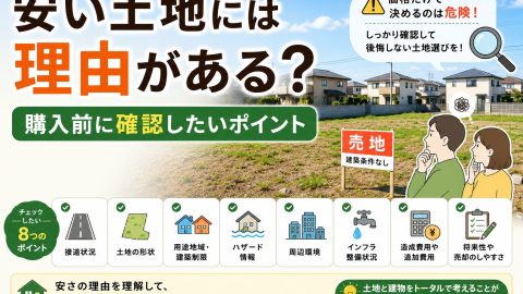 安い土地には理由がある？購入前に確認したいポイント