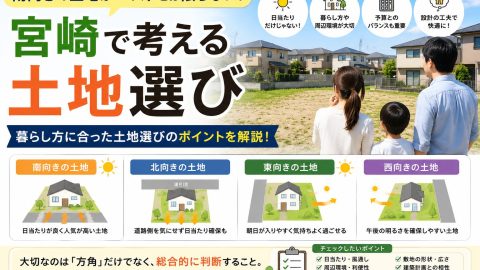 南向きの土地がベストとは限らない？宮崎で考える土地選び