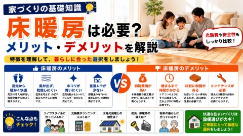 【家づくりの基礎知識】床暖房は必要?メリット・デメリットを解説