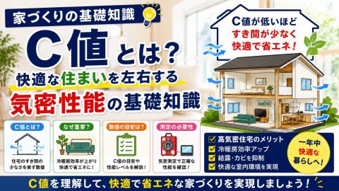 【家づくりの基礎知識】C値とは？快適な住まいを左右する気密性能の基礎知識