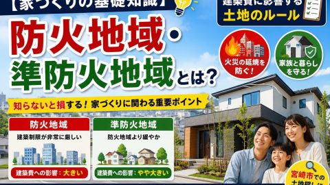 【家づくりの基礎知識】防火地域・準防火地域とは?建築費に影響する土地のルール