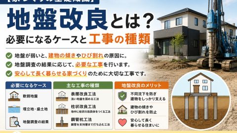 【家づくりの基礎知識】地盤改良とは?必要になるケースと工事の種類
