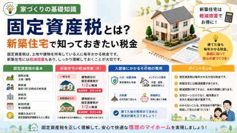 【家づくりの基礎知識】固定資産税とは？新築住宅で知っておきたい税金
