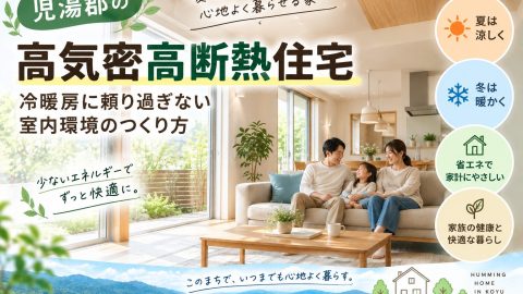 児湯郡の高気密高断熱住宅 冷暖房に頼り過ぎない室内環境のつくり方