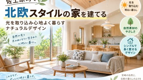 佐土原町で北欧スタイルの家を建てる 光を取り込み心地よく暮らすナチュラルデザイン