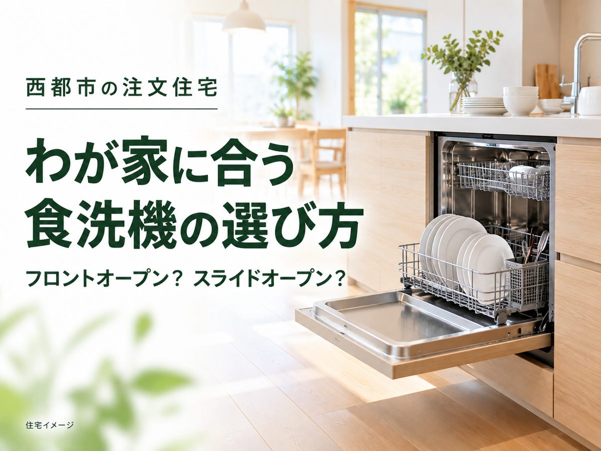 西都市の注文住宅｜食洗機はフロントオープン・スライドオープンどちら？新築時に確認したい選び方