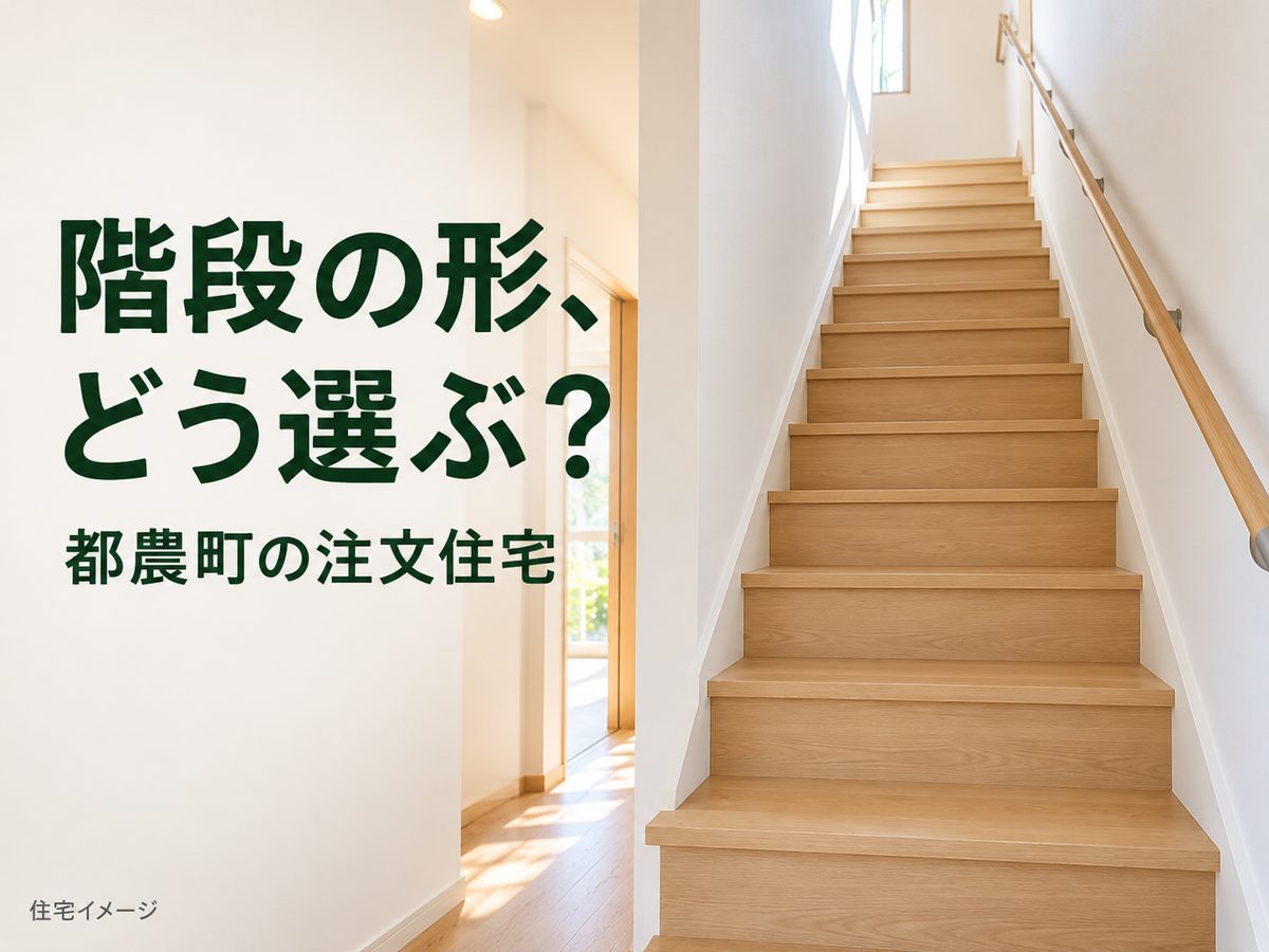 都農町の注文住宅｜階段はまっすぐ・折り返しどちら？上り下りと間取りから考える選び方